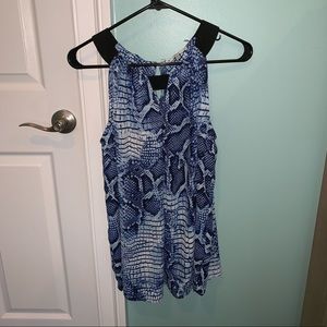 Snakeskin long dressy tank top